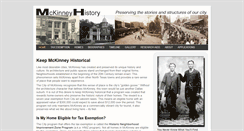 Desktop Screenshot of mckinneyhistory.com