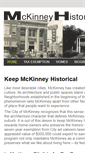 Mobile Screenshot of mckinneyhistory.com